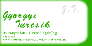 gyorgyi turcsik business card